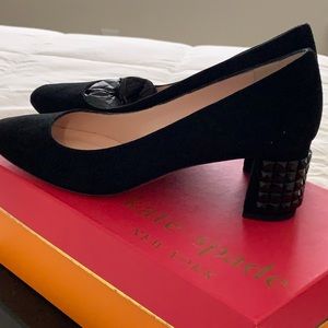 Gorgeous Black Suede box heel!!